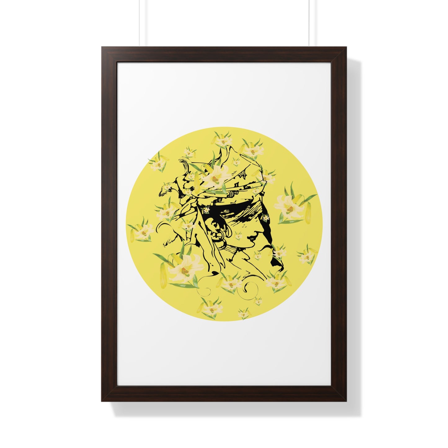 Daffodili Woman Art Framed Vertical Poster