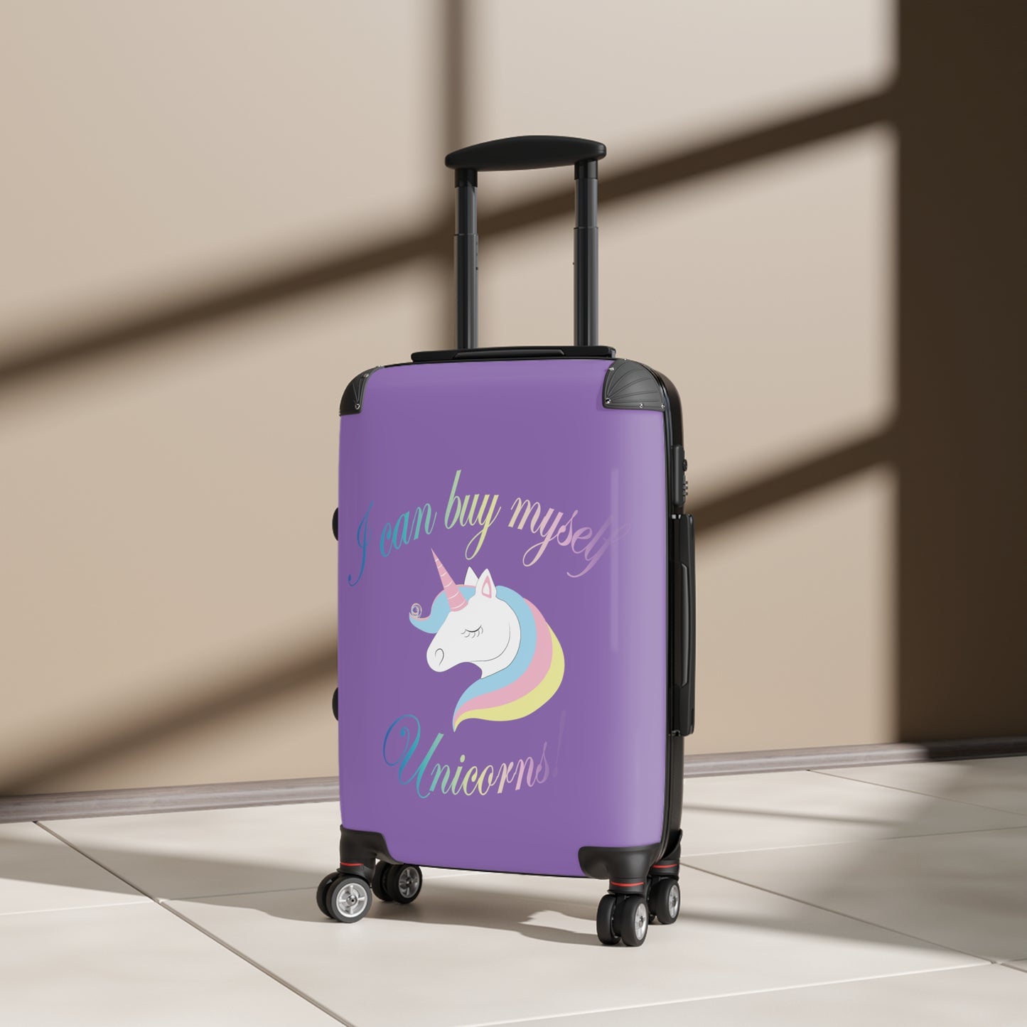 I Can Buy Myself Unicorns! Purple Suitcase