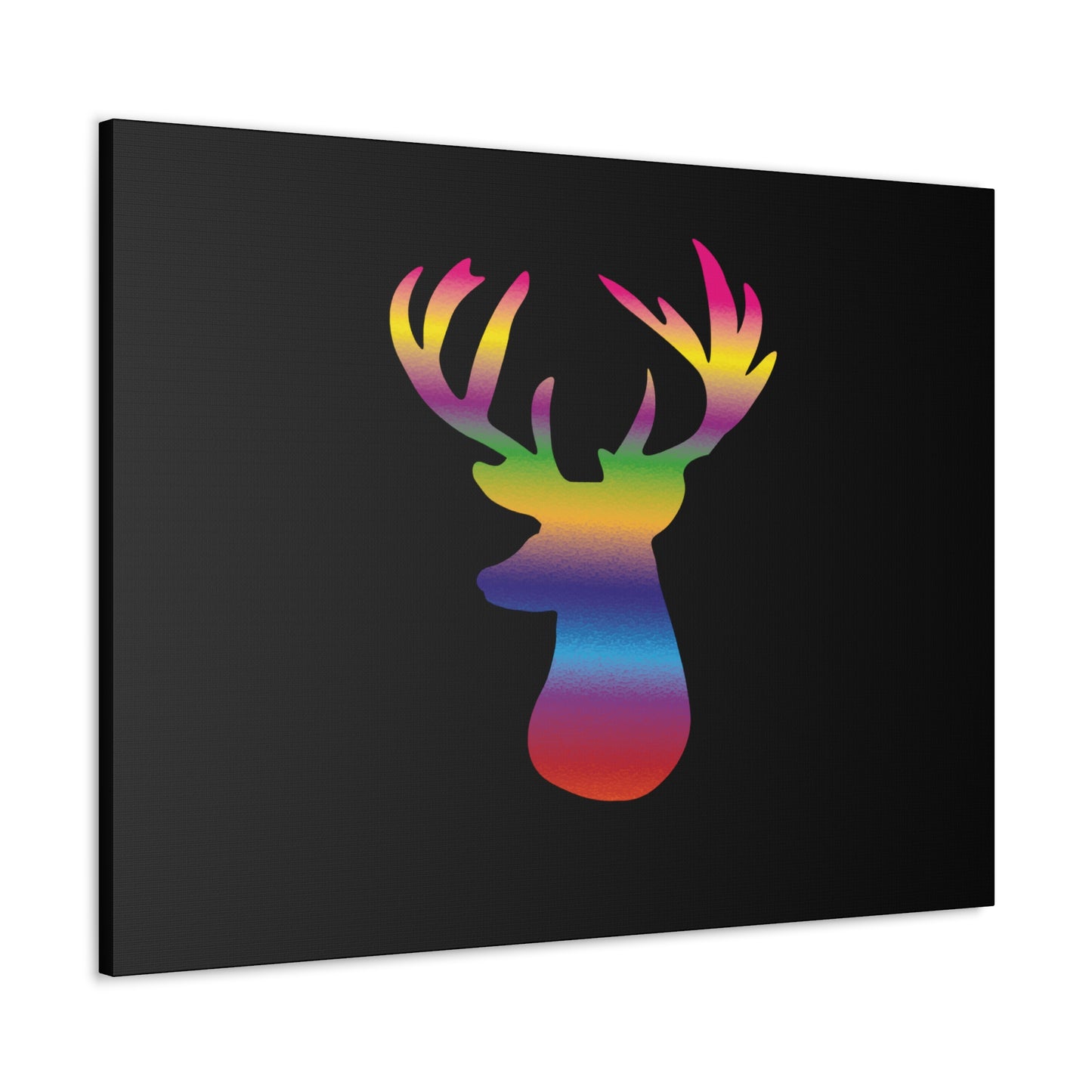 Rainbow Stag Head Canvas Gallery Wraps