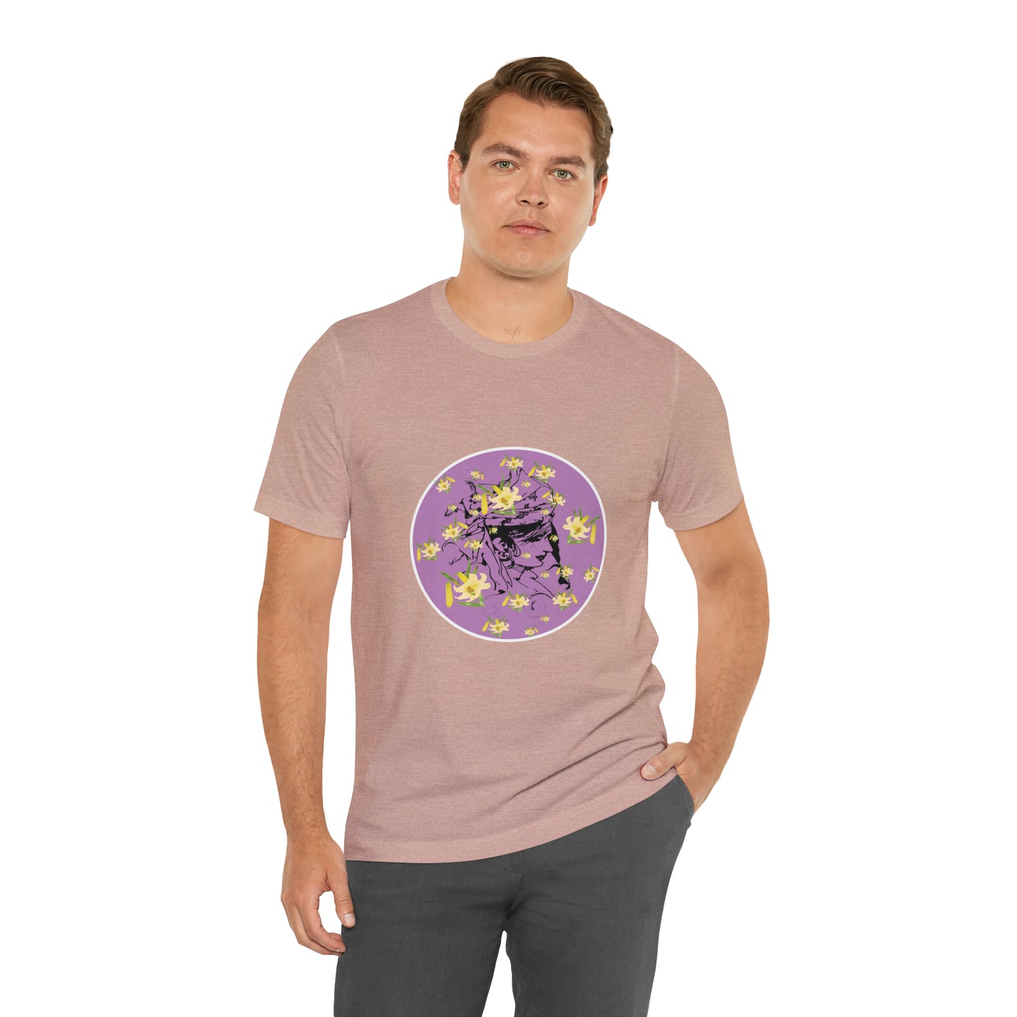 Purple Daffodil Woman Art Unisex Jersey Short Sleeve Tee