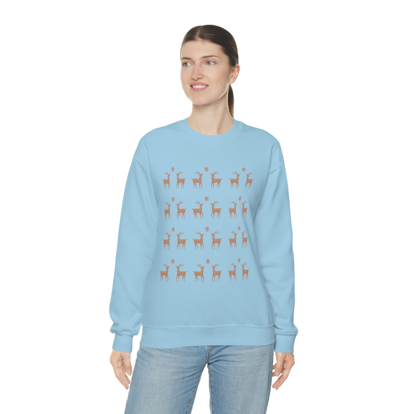 Golden Stag Pattern Unisex Heavy Blend™ Crewneck Sweatshirt