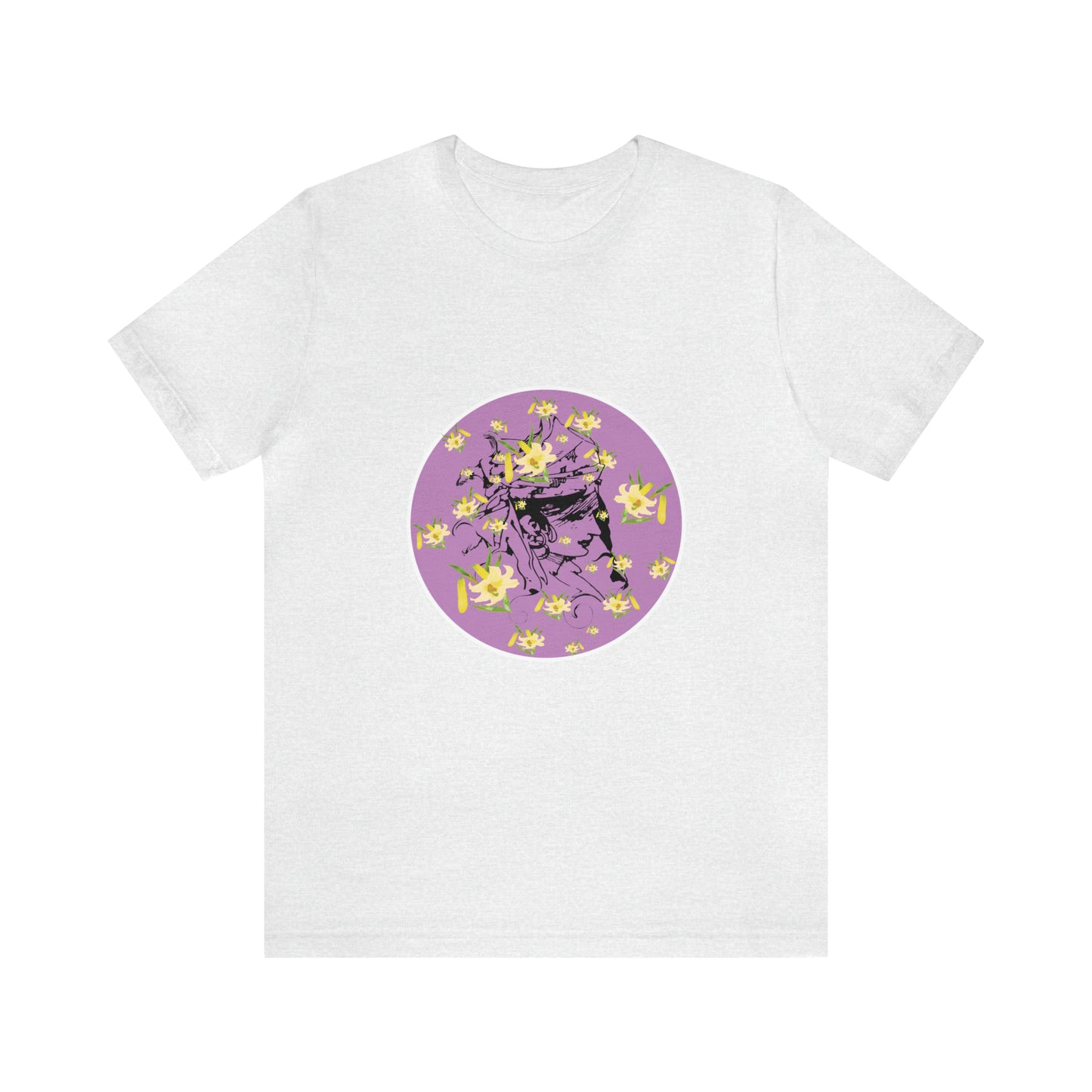 Purple Daffodil Woman Art Unisex Jersey Short Sleeve Tee