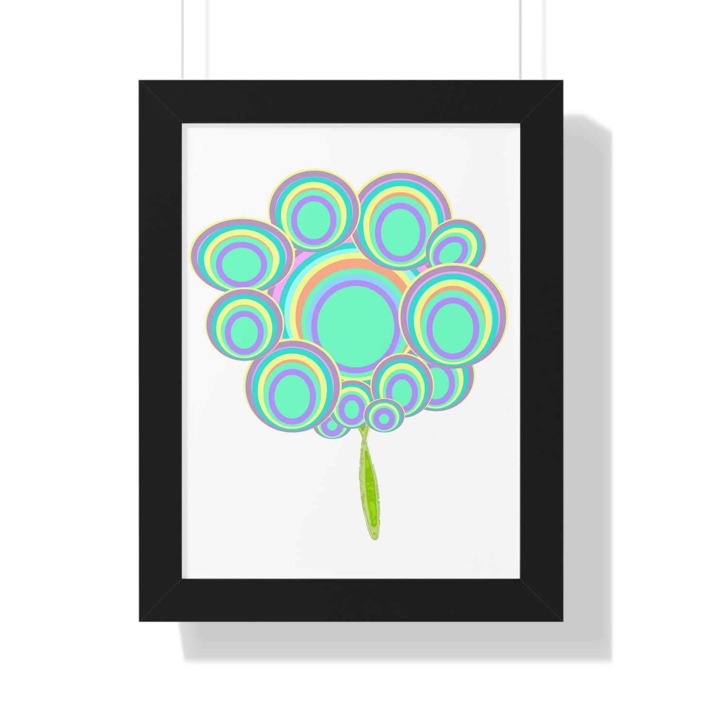 Circle Tree Art Illustration Framed Vertical Poster