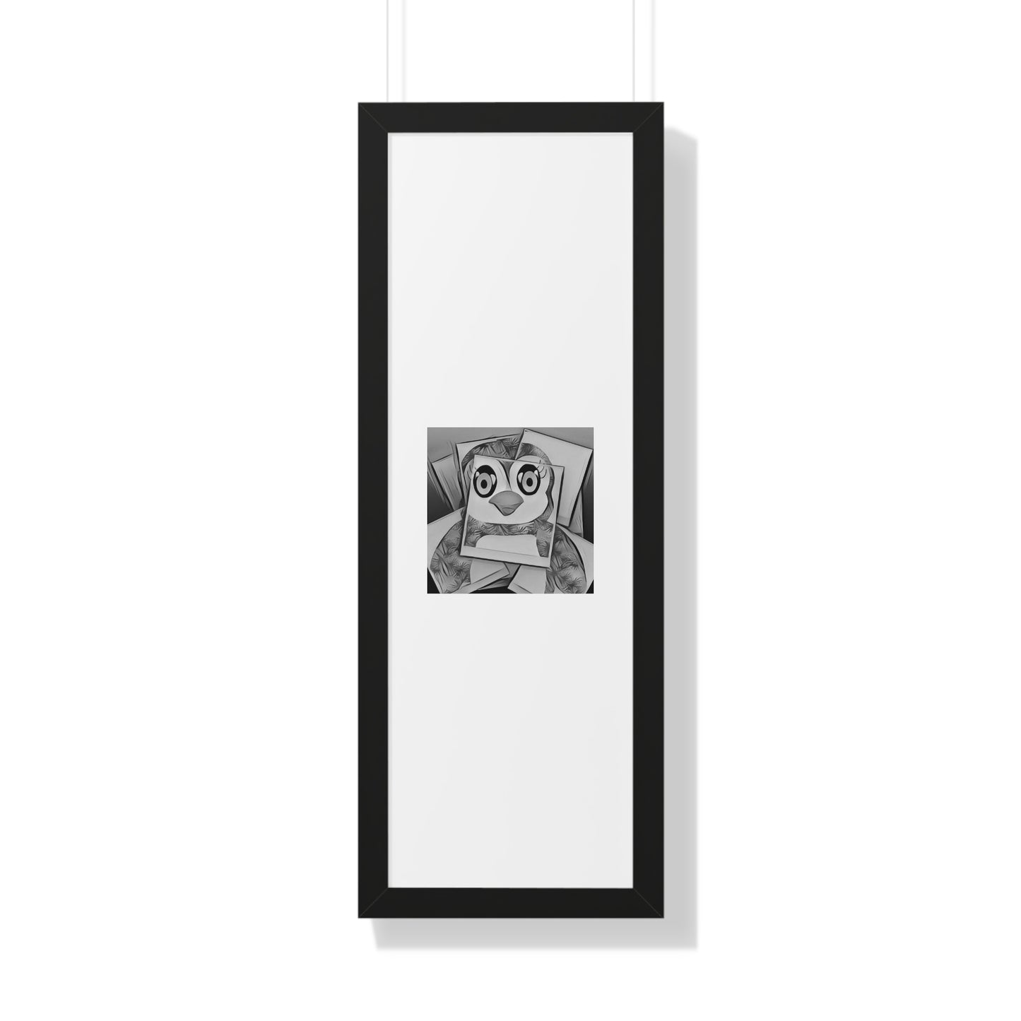 The Penguinies Photogprah Black & White Art Framed Vertical Poster