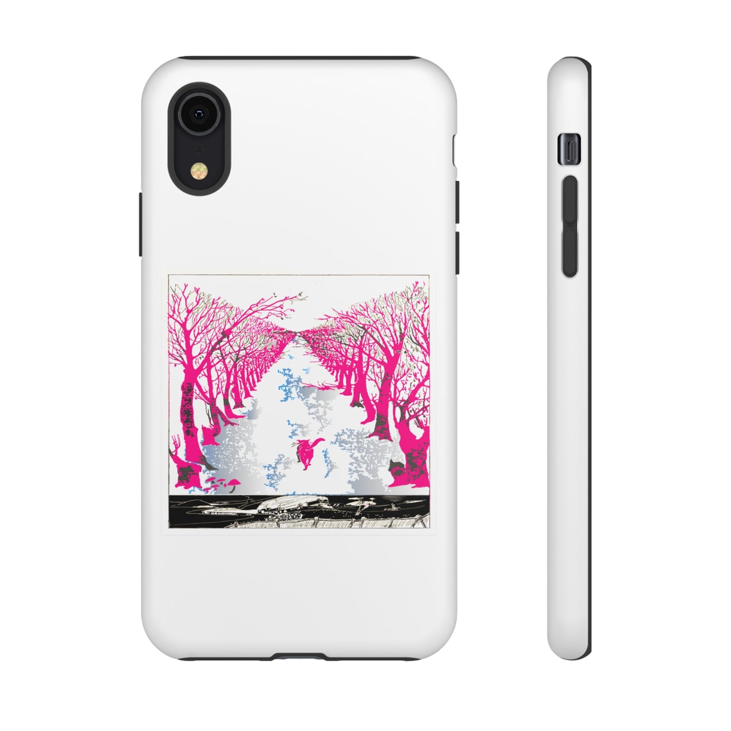 Pink Cat in the Woods Art Tough Cases