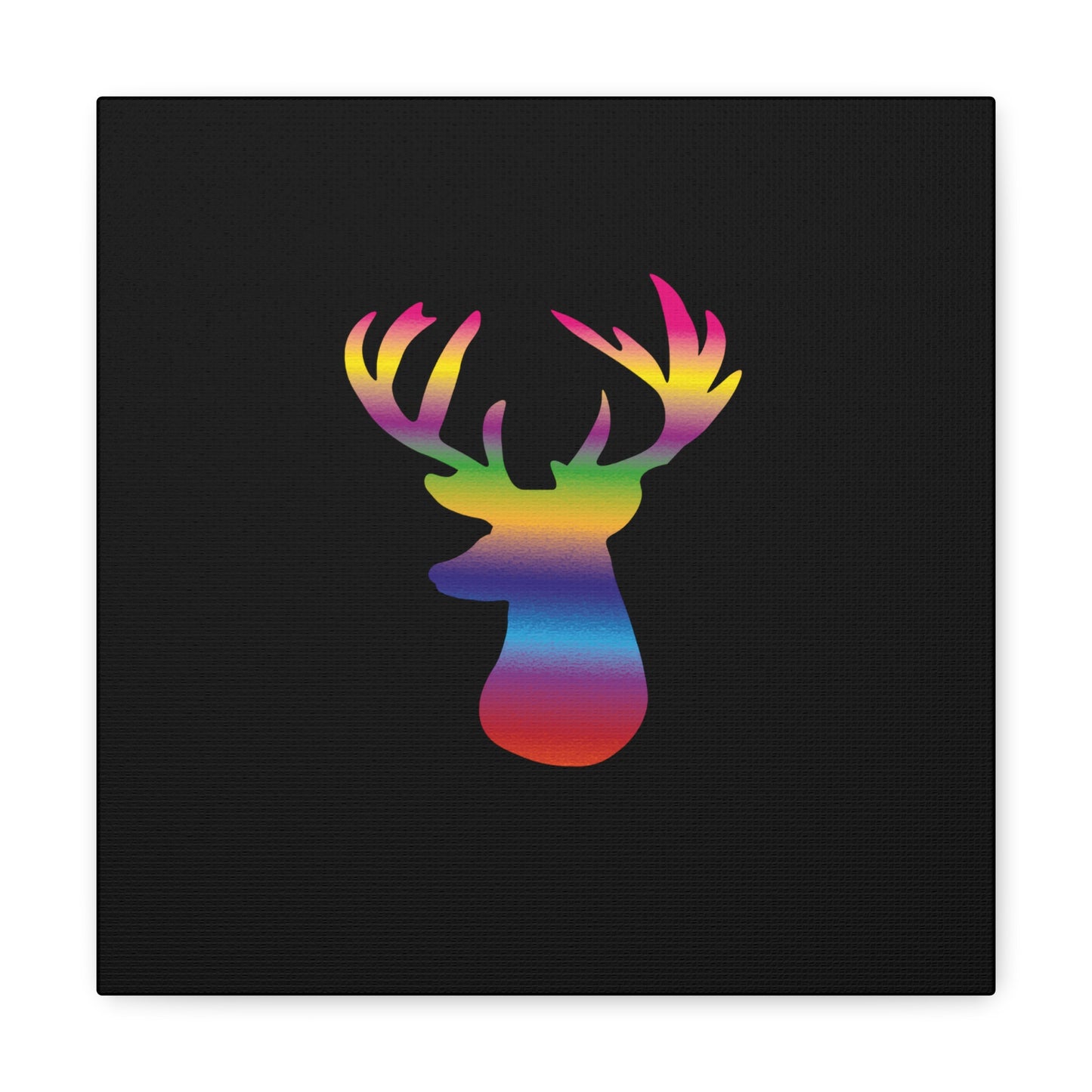 Rainbow Stag Head Canvas Gallery Wraps