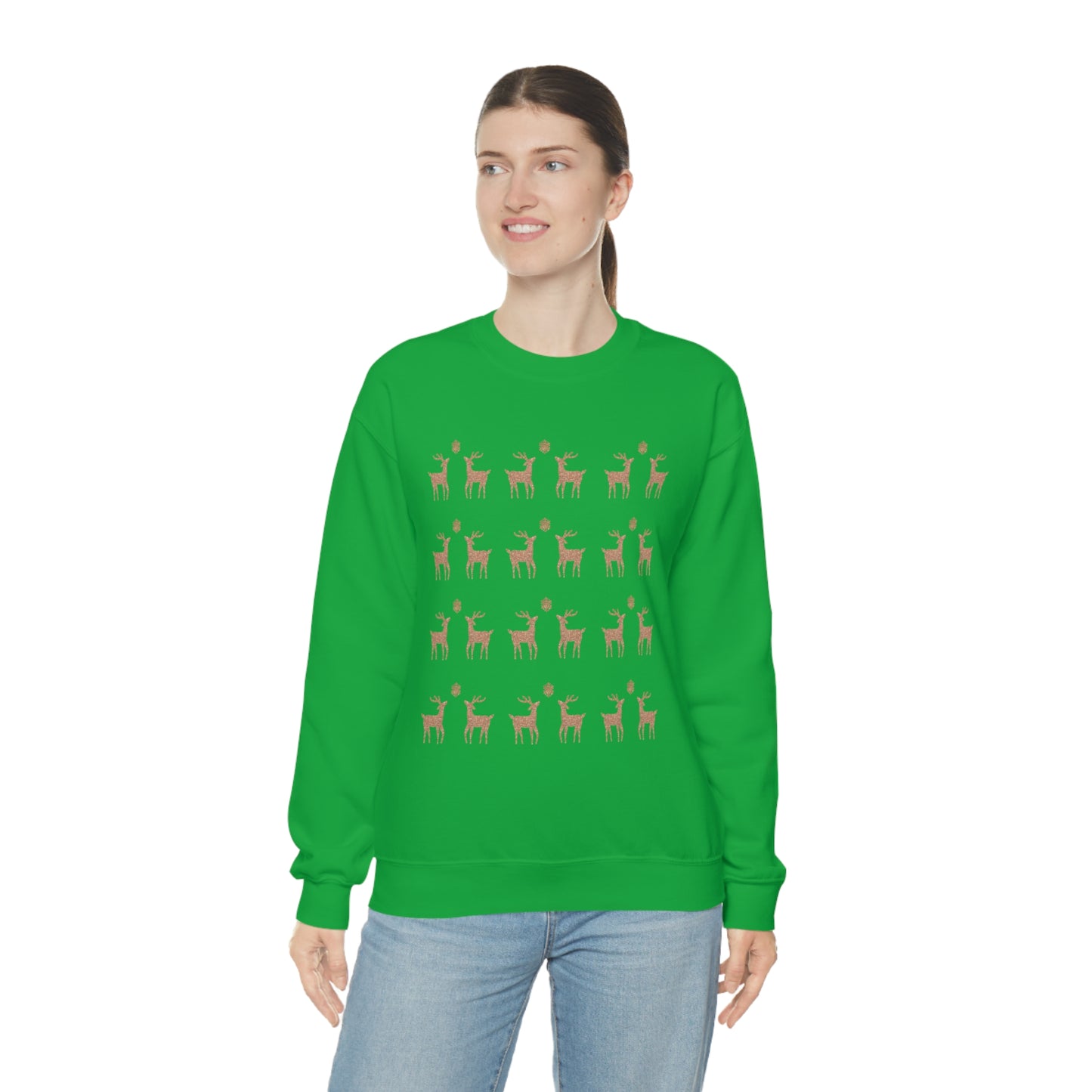 Golden Stag Pattern Unisex Heavy Blend™ Crewneck Sweatshirt