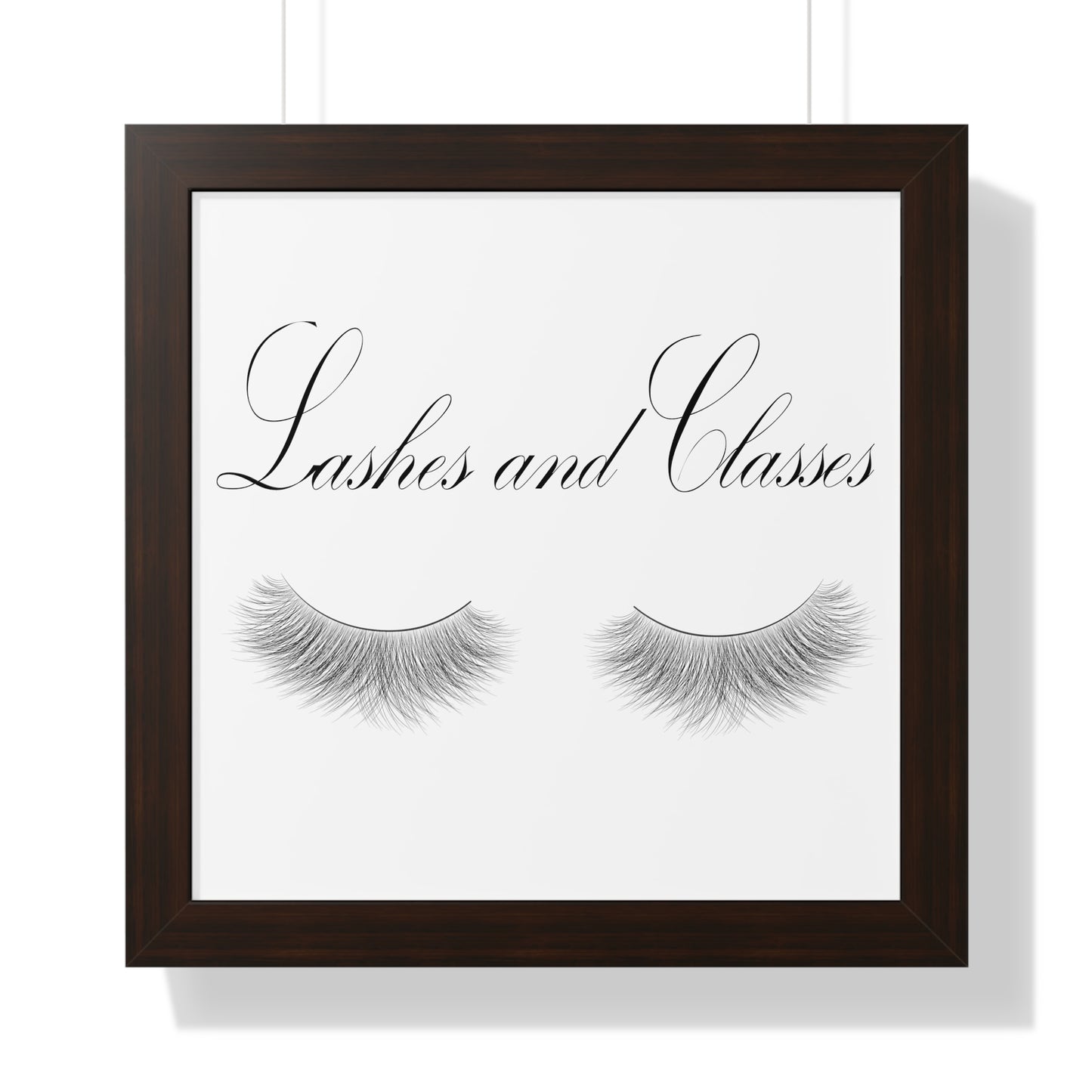 Lashes & Classes Framed Vertical Poster