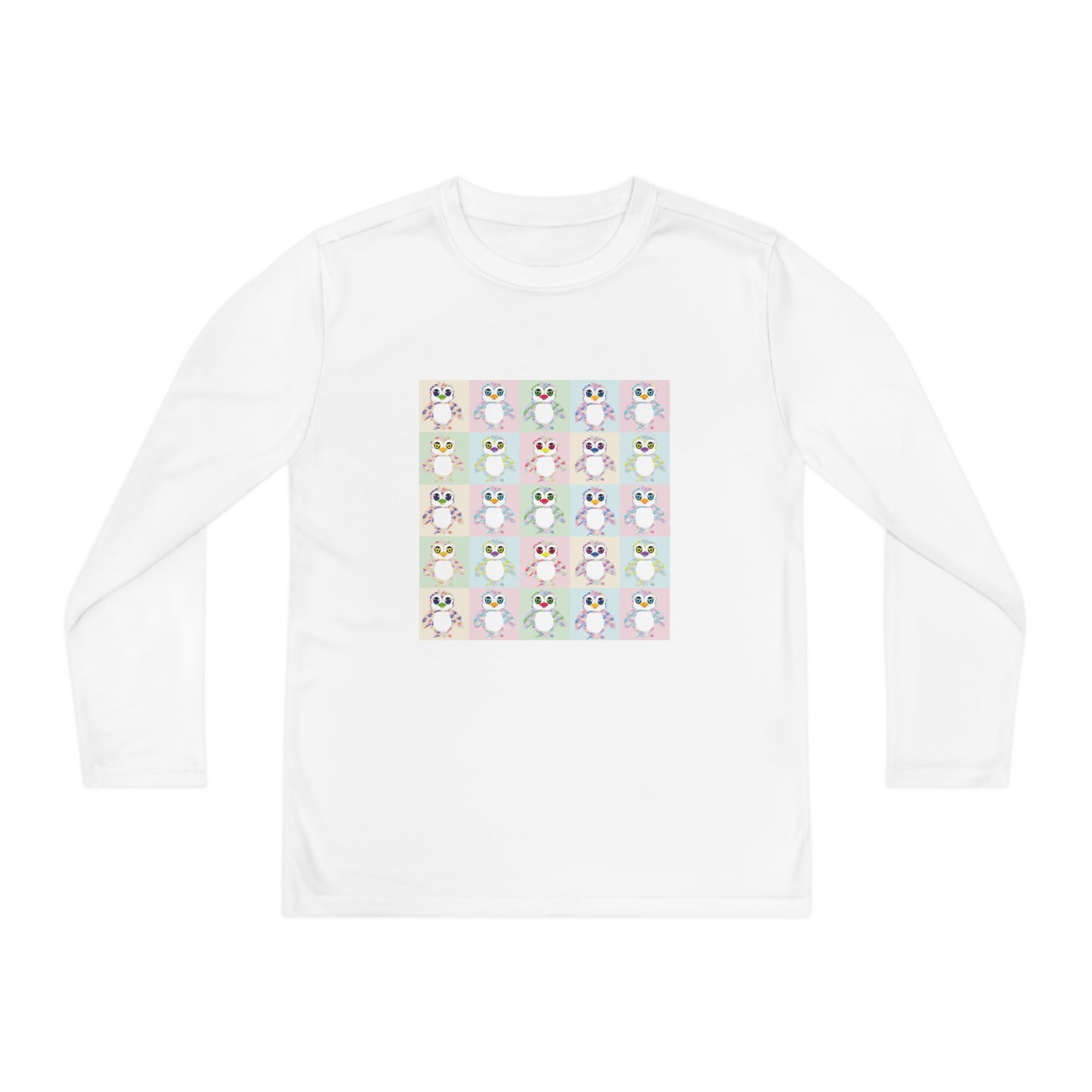 The Penguinies Pop Art Youth Long Sleeve Competitor Tee