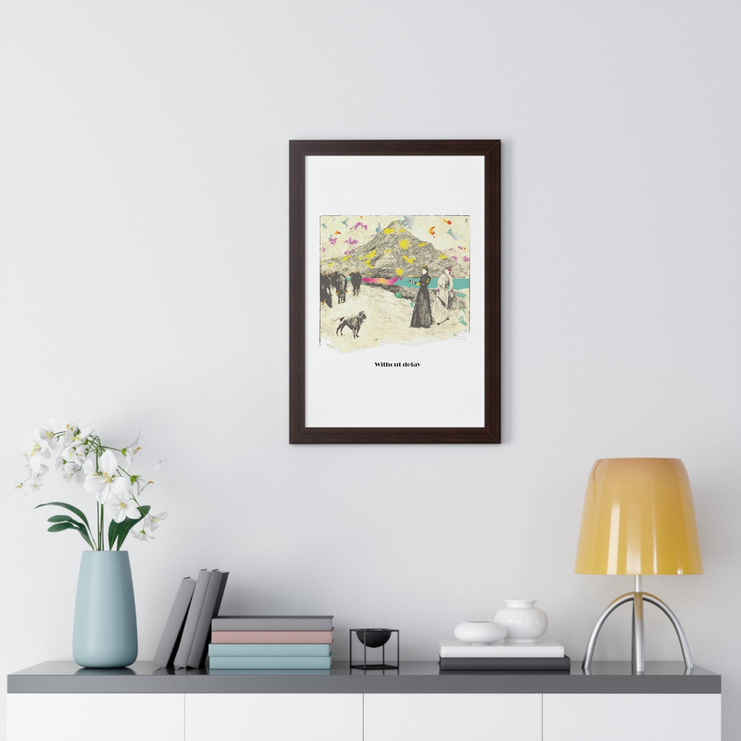 Without Delay Art Framed Vertical Poster