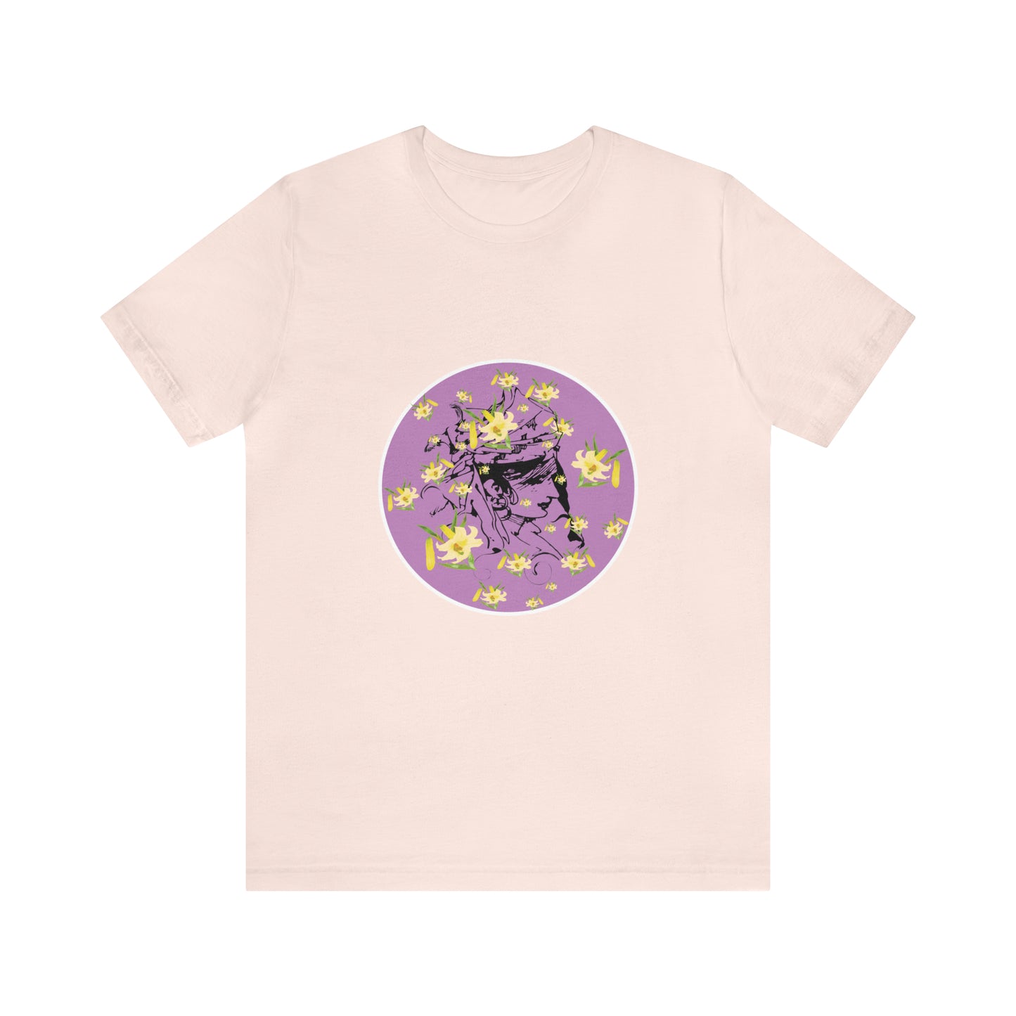 Purple Daffodil Woman Art Unisex Jersey Short Sleeve Tee