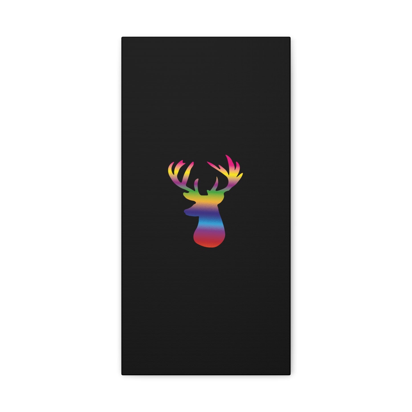 Rainbow Stag Head Canvas Gallery Wraps