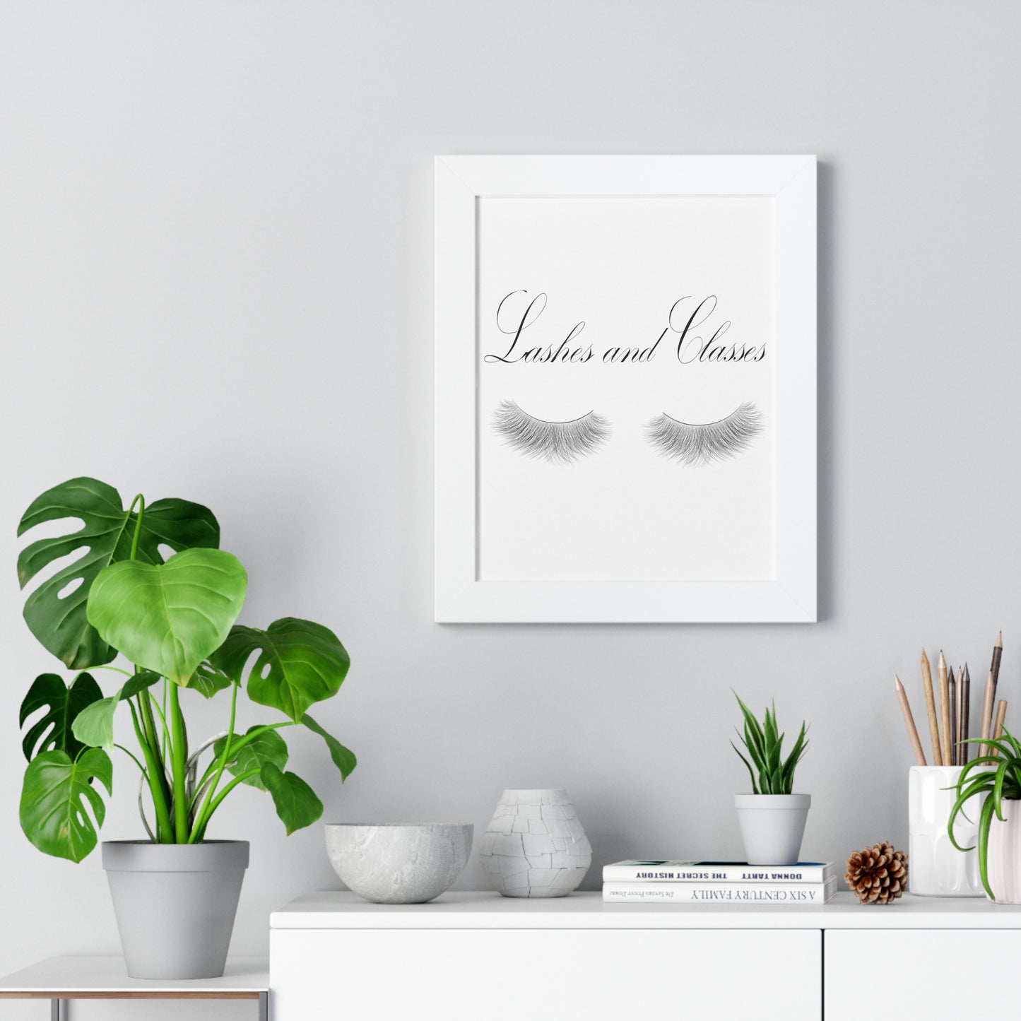 Lashes & Classes Framed Vertical Poster