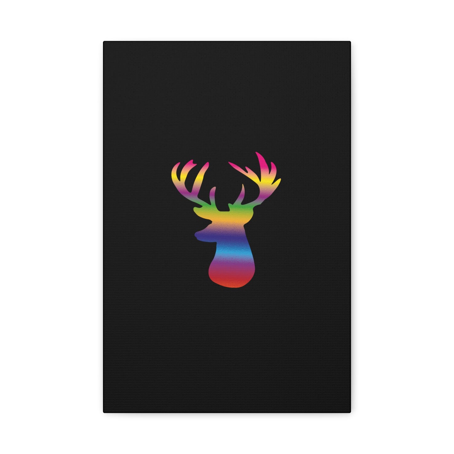 Rainbow Stag Head Canvas Gallery Wraps