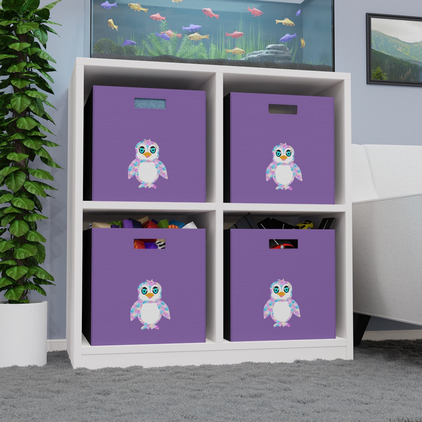 The Penguinies, Purple Felt Storage Box