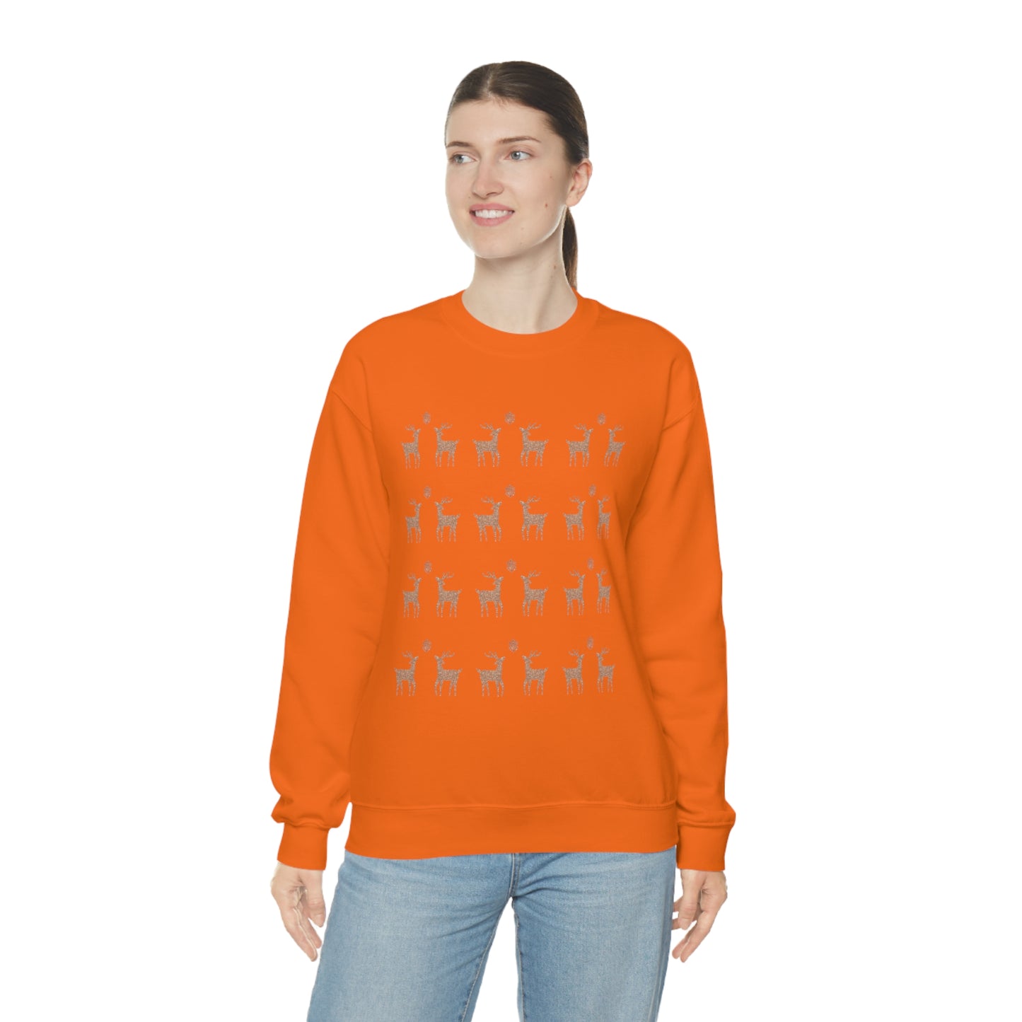 Golden Stag Pattern Unisex Heavy Blend™ Crewneck Sweatshirt