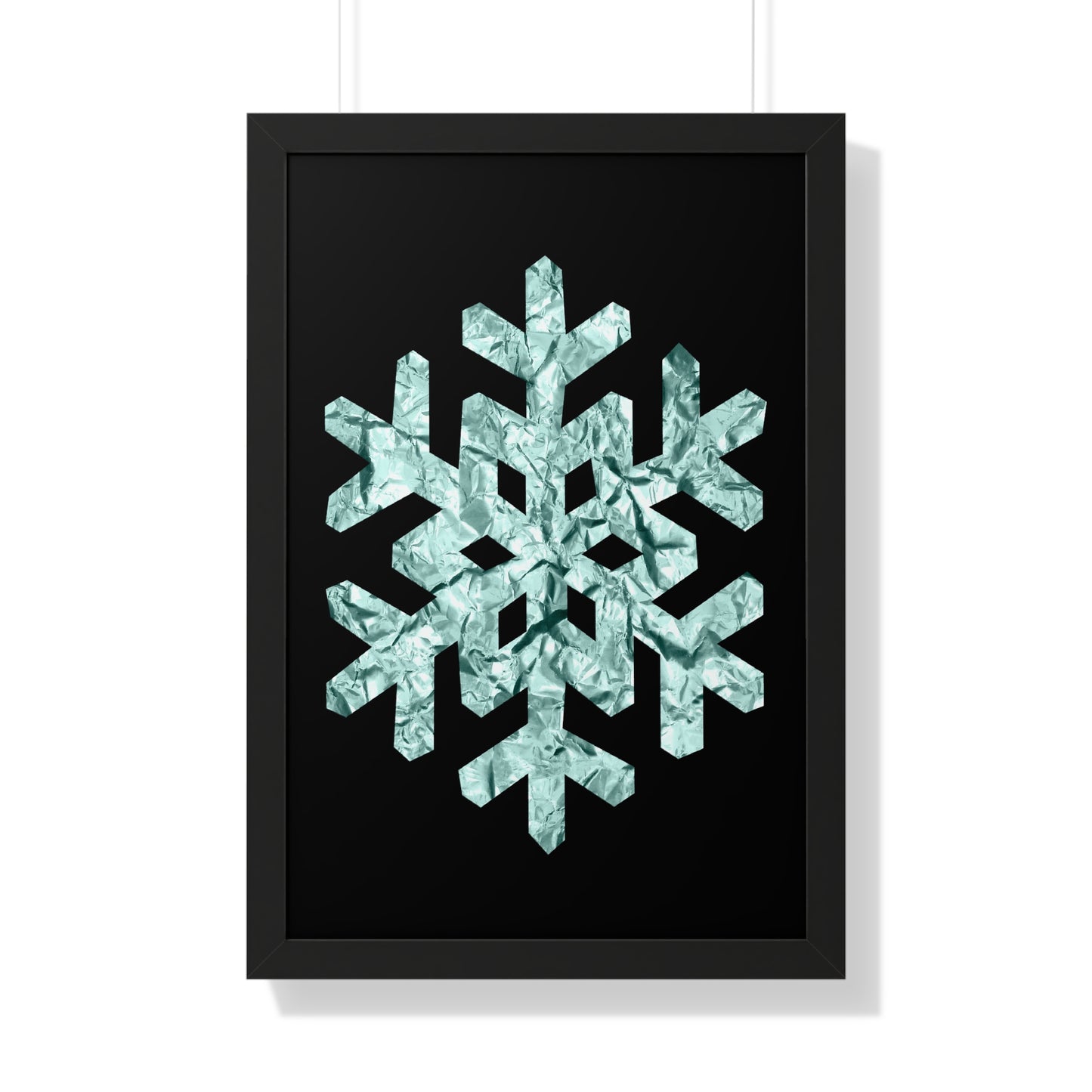 Snowflake Foil Art Framed Vertical Poster