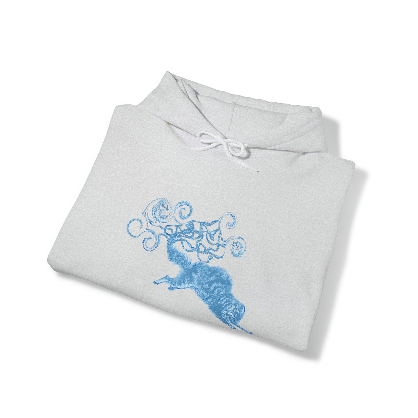 Blue Cat's Tail Art Unisex Heavy Blend™ Hooded Sweatshirt