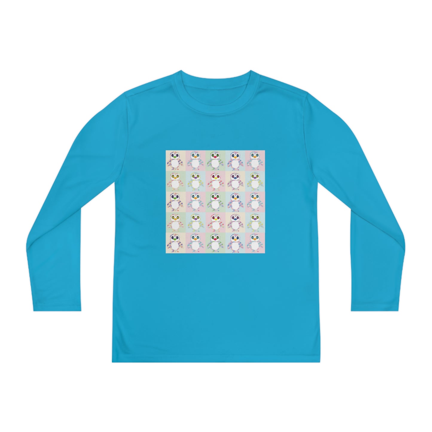 The Penguinies Pop Art Youth Long Sleeve Competitor Tee