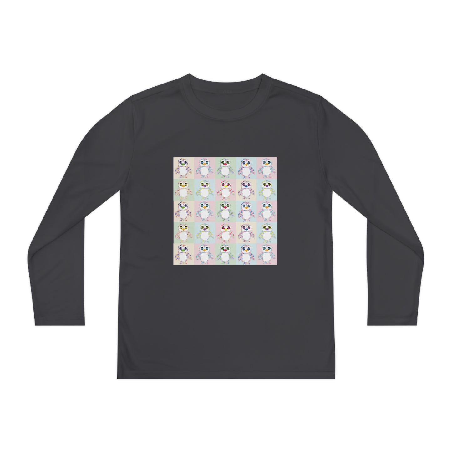 The Penguinies Pop Art Youth Long Sleeve Competitor Tee