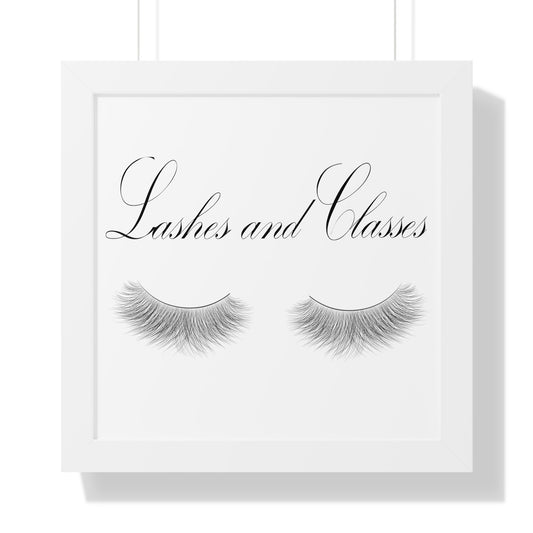 Lashes & Classes Framed Vertical Poster