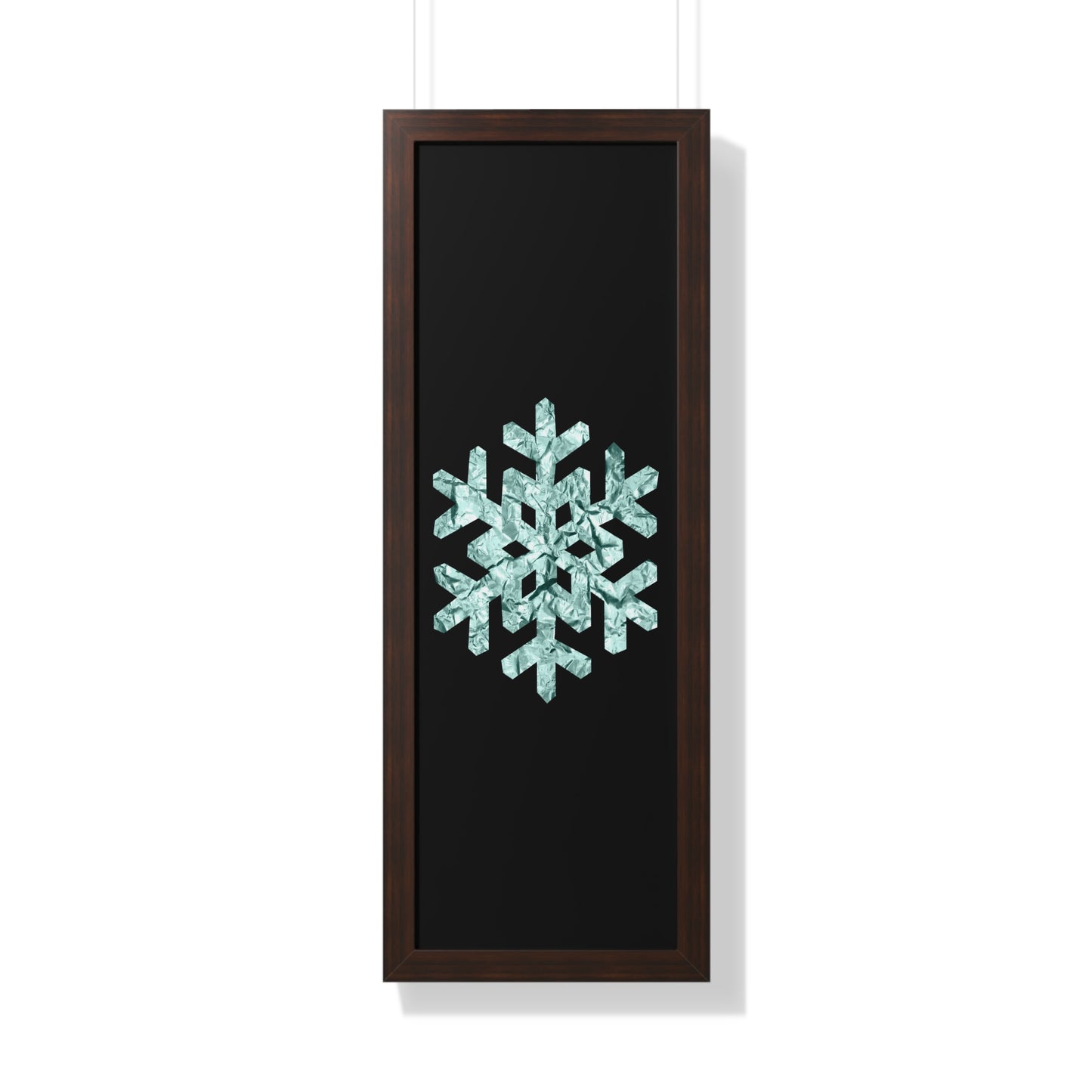 Snowflake Foil Art Framed Vertical Poster