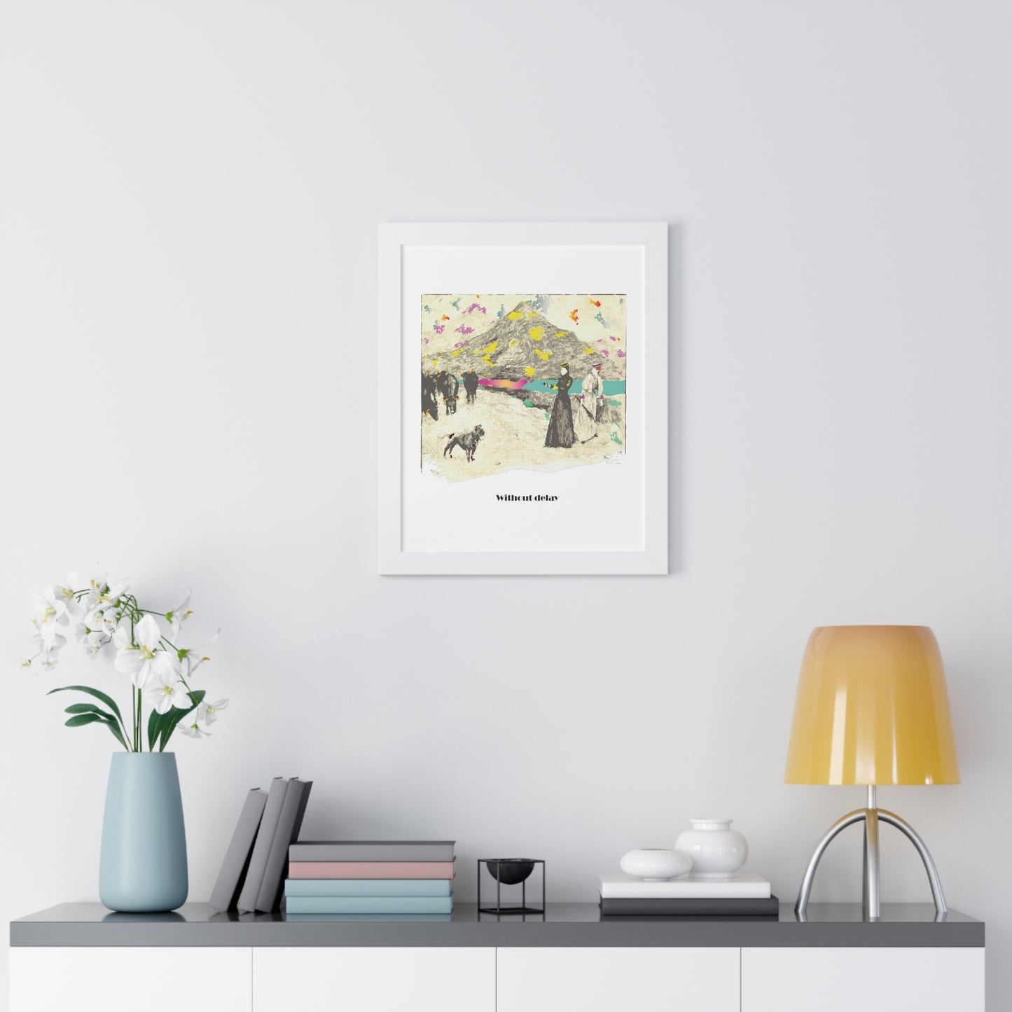 Without Delay Art Framed Vertical Poster