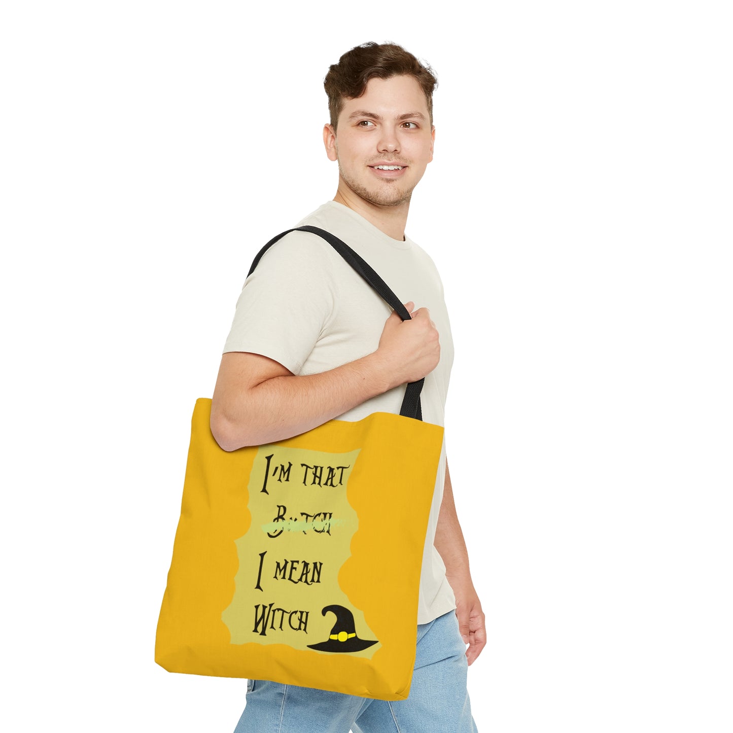 I'm that B**ch I mean Witch Tote Bag (AOP)