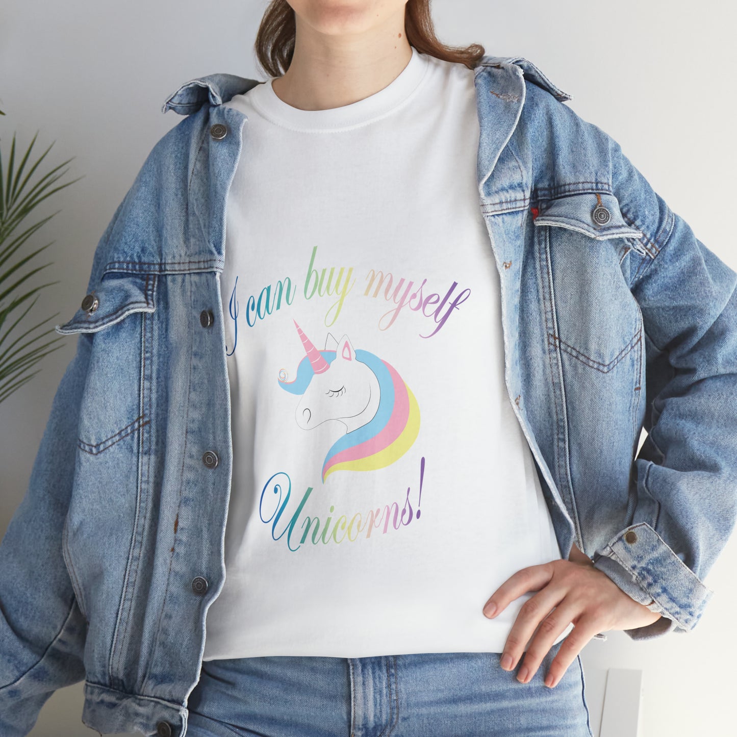 I Can Buy Myself Unicorns! Unisex Heavy Cotton Tee