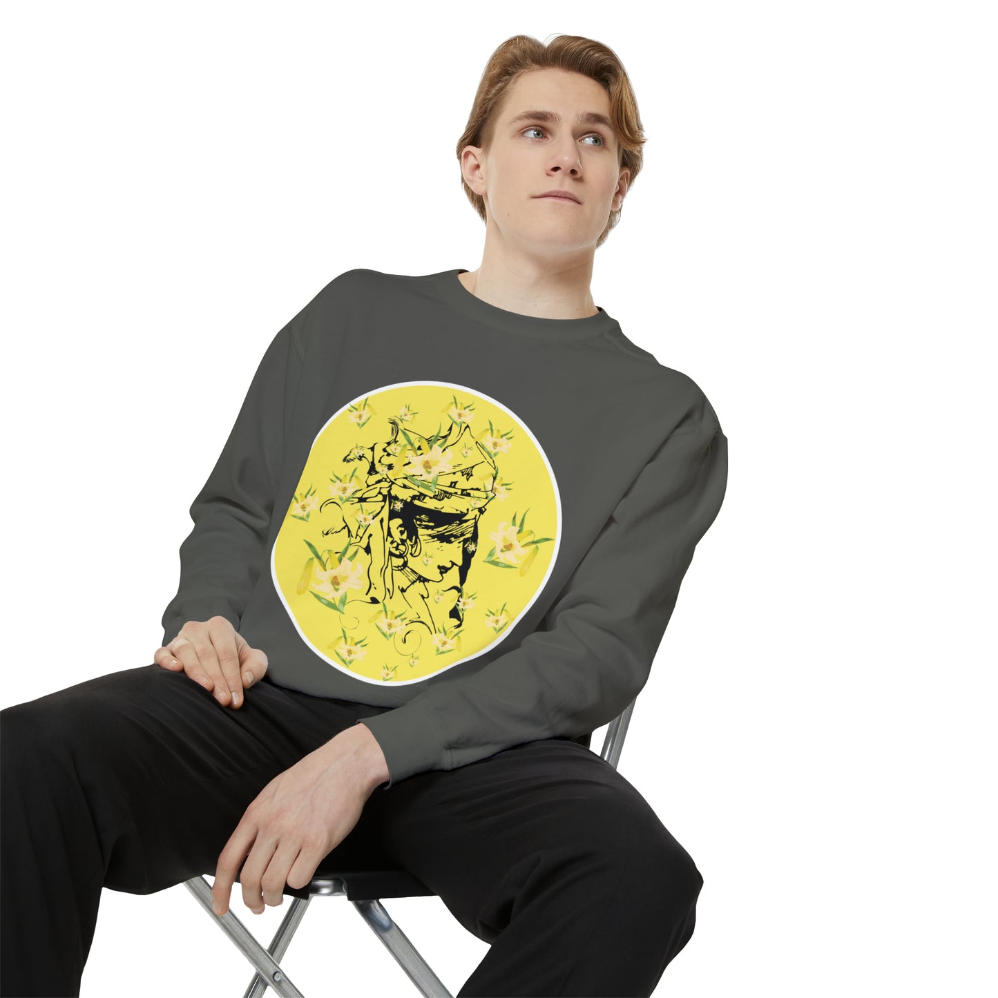 Daffodil Woman Art Unisex Garment-Dyed Sweatshirt