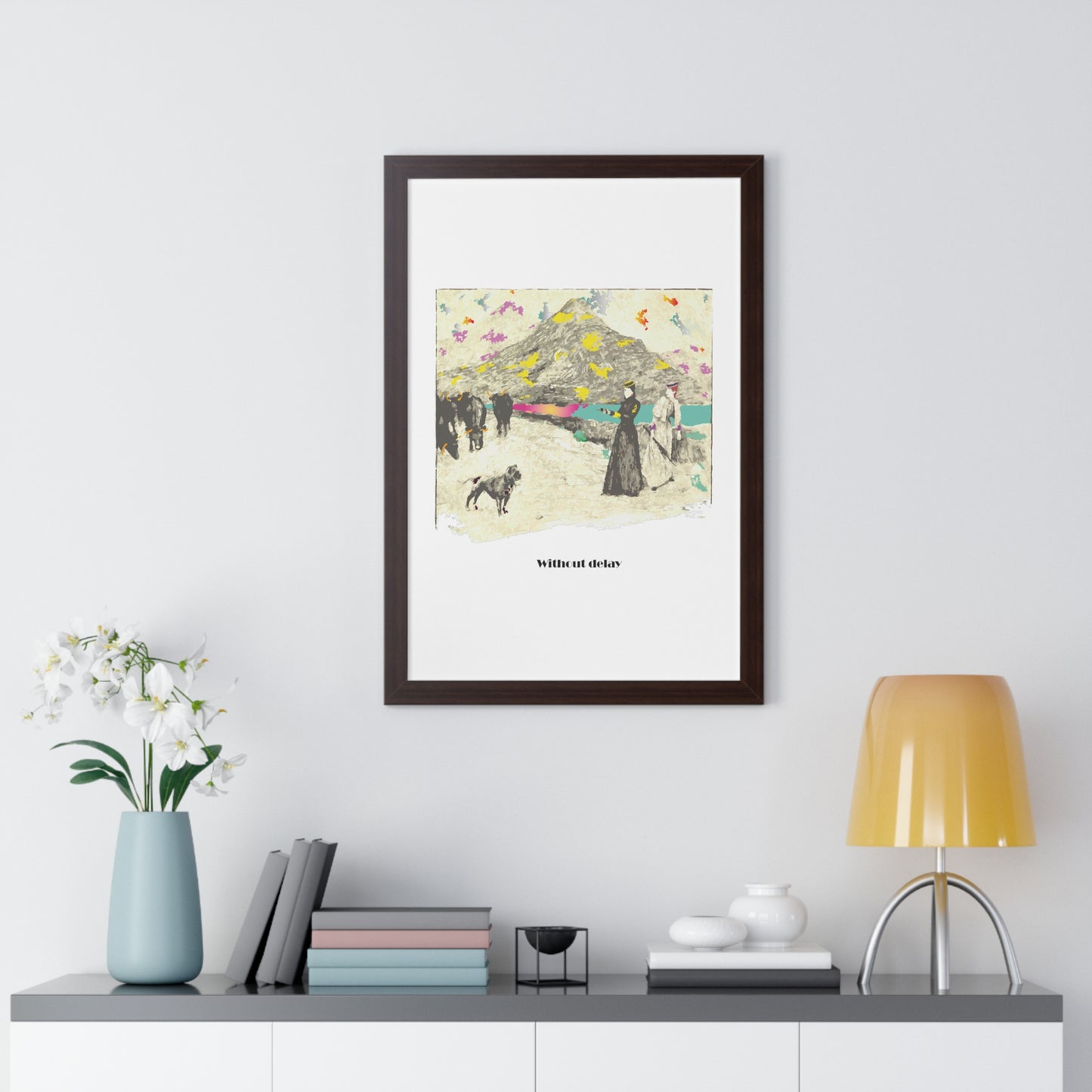 Without Delay Art Framed Vertical Poster