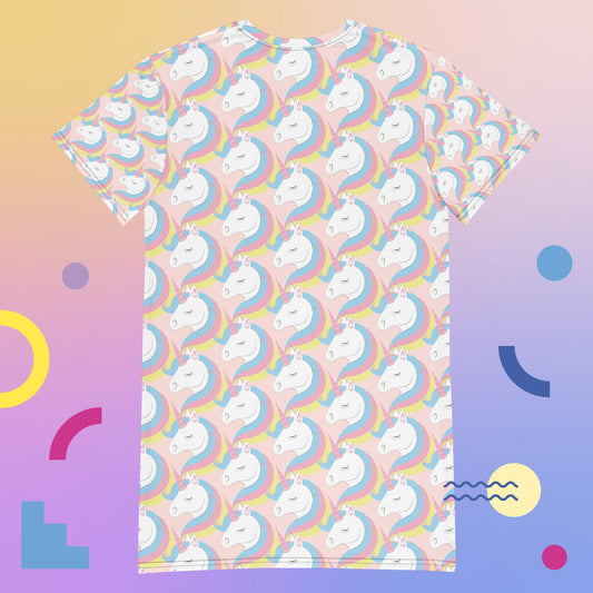 Unicorn Pattern T-shirt dress