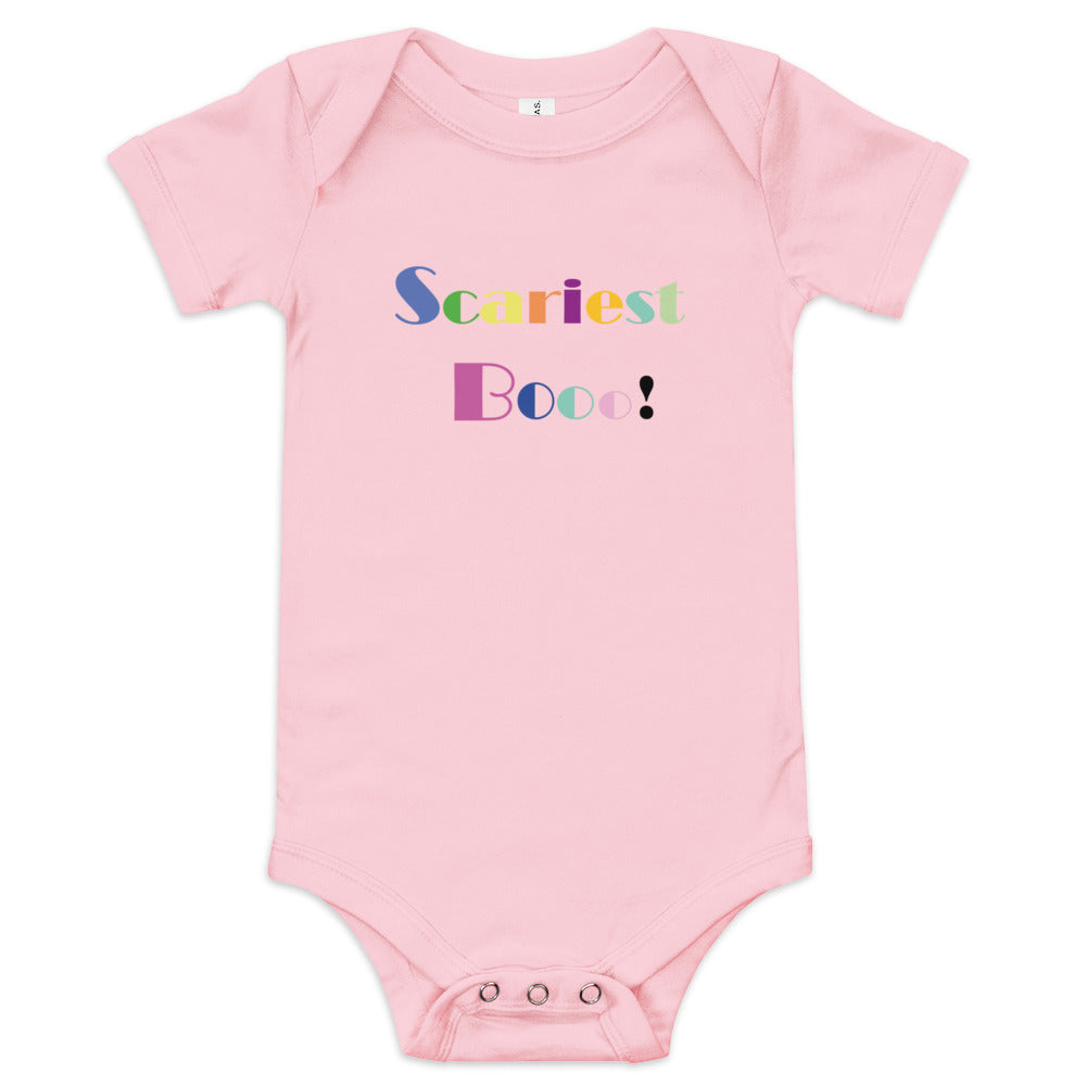 Scariest Booo!! Baby short sleeve one piece – Sapphire by Hannah