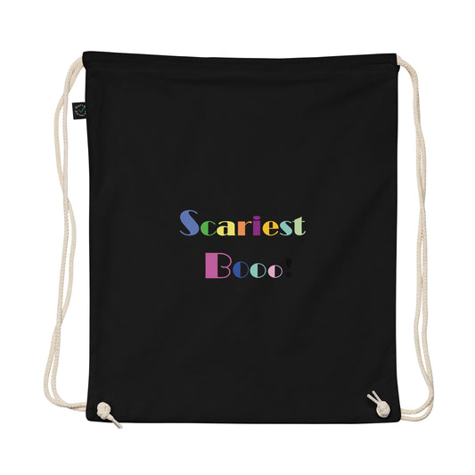 Scariest Booo!! Organic cotton drawstring bag