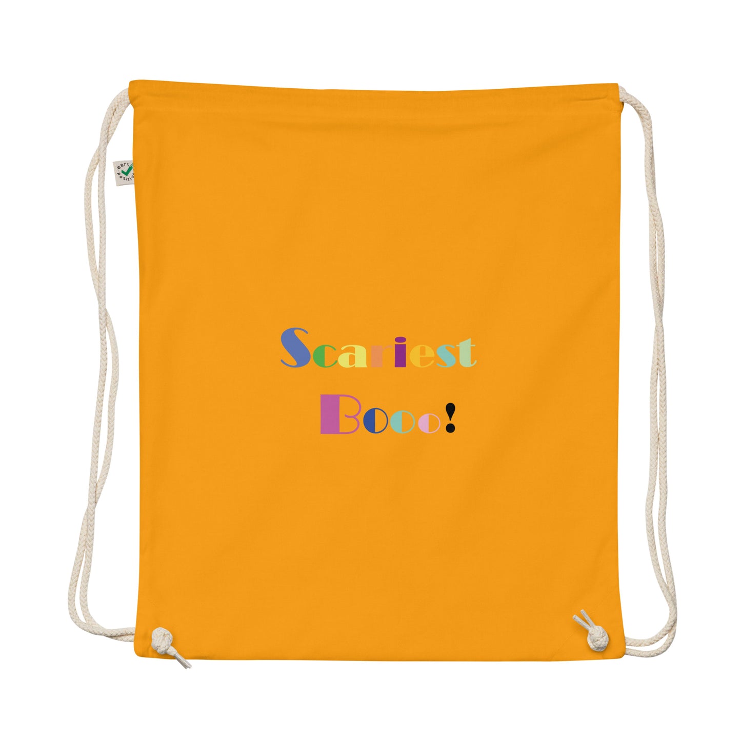 Scariest Booo!! Organic cotton drawstring bag