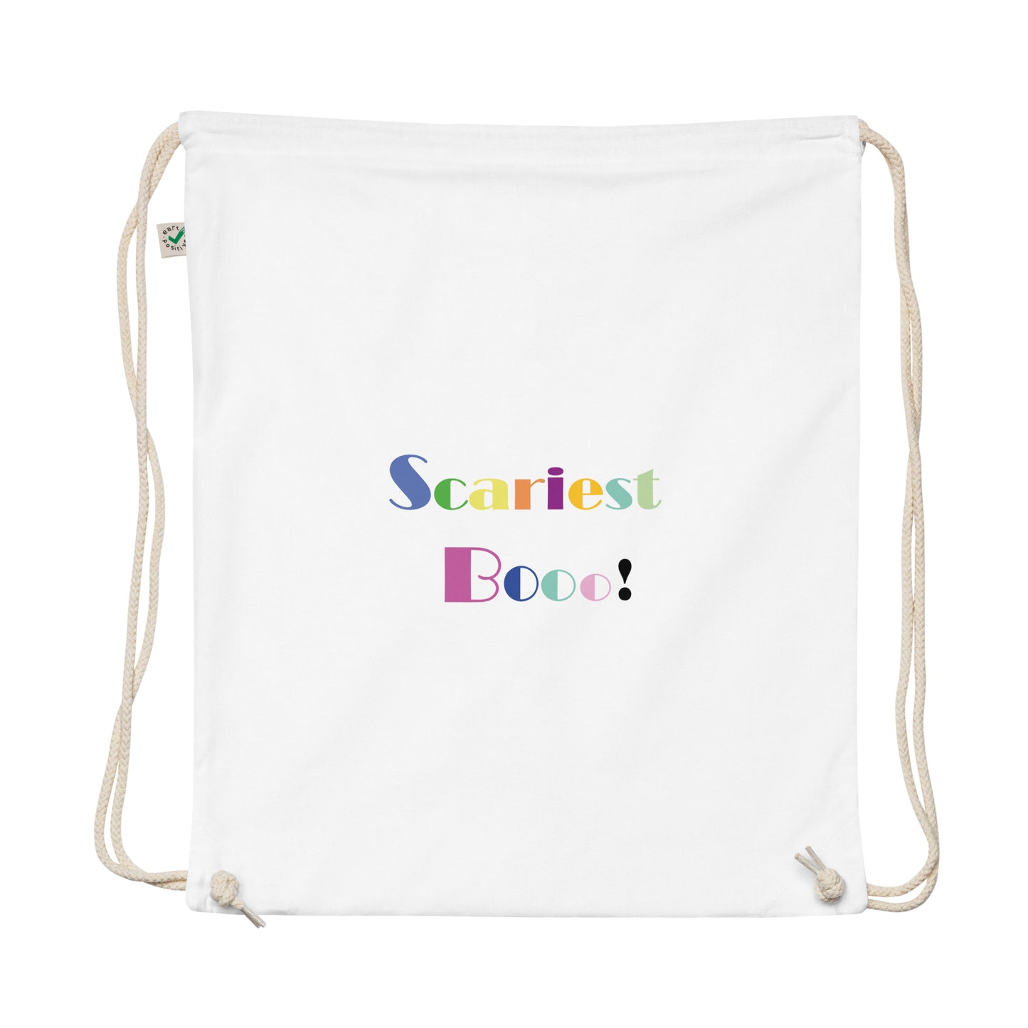 Scariest Booo!! Organic cotton drawstring bag