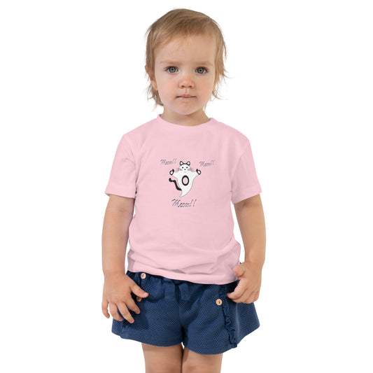 Meow!! Cat Ghost Toddler Short Sleeve Tee