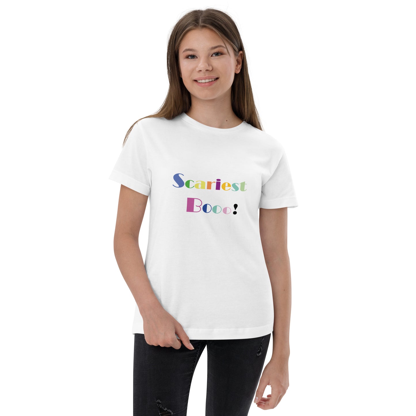 Scariest Booo!! Youth jersey t-shirt